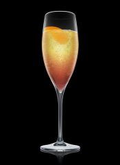 Champagne Glass, No Ice

1 Sugar Cube
1 Drop Bitters
Fill (Slowly) With Champagne
Lemon Twist
