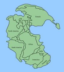 Evidence indicates that around 250 million years ago, all the continents were welded together into one landmass.