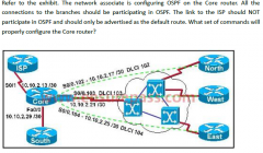 A. Core(config-router)# default-information originate
Core(config-router)# network 10.0.0.0 0.255.255.255 area 0
Core(config-router)# exit
Core(config)# ip route 0.0.0.0 0.0.0.0 10.10.2.14 
B. Core(config-router)# default-information originat...