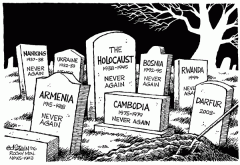 examples: The Holocaust, the Haiti Massacre.