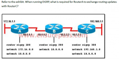 A. AS numbers must be changed to match on all the routers. 
B. Loopback interfaces must be configured so a DR is elected. 
C. The no auto-summary command is needed on Router A and Router C. 
D. Router B needs to have two network statements, on...