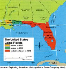 Florida was ceded by Mexico to the US in 1819