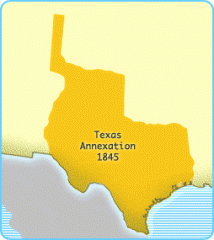 Texas broke away from Mexico and became an independent republic and then in 1836 became a state