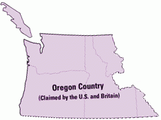 was jointly occupied by Great Britain and the US was split into present-day Washington, parts of Montana and Idaho, and western Canada