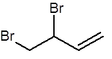 (either C=C can react but not both, due to the limited quantity of bromine)