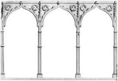 Steeper than a round arch and sends its weight directly downward
 
Ex: Gothic Arch