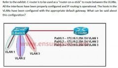A. These commands need to be added to the configuration:
C-router(config)# router eigrp 123
C-router(config-router)# network 172.19.0.0 
B. These commands need to be added to the configuration:
C-router(config)# router ospf 1
C-router(config...