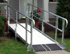 Sometimes people need a slanted walkway to get into their home in a wheel chair.  