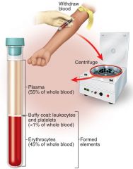 Hematocrit - % of whole blood composed of RBC’s (packed cell volume)