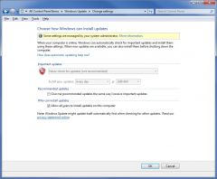 You have a computer that runs windows 7.

While manually configuring Windows Update, you notice that several settings are grayed out and unchangeable as shown in the image.

You want to enable the settings so you can manually configure them.

What s