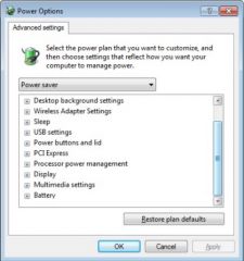 You have a laptop running Windows 7 Enterprise.

You would like the laptop to Sleep when the battery level becomes critically low.

Select the area you would use to configure this setting.