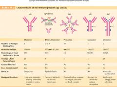 5 Groups of Immunoglobulins (Ig)
