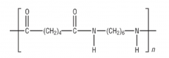 HYDROLYSIS
What is formed when polyamides are hydrolysed under acidic conditions?
Draw the product of acidic hydrolysis of nylon-6,6: 