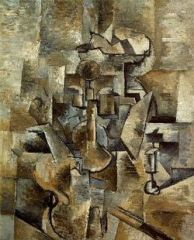 Largley monochromatic planes on an object

- Pablo Picasso
- Georges Braque  -(PHOTO) Violin and Candlestick