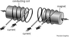 The creation of a voltage difference across a conductive material (such as a coil of wire) by exposing it to a changing magnetic field.