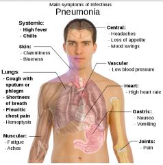 An excess of fluid in lungs resulting from an inflammatory process

Triggered by many infectious organisms & inhalation of irritating agents

Caused by bacteria, viruses, mycoplasmas, fungi, rickettsiae, protozoa, & helminths (worms)

Infectious pne