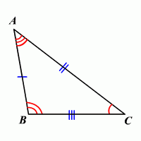 A triangle that threee sides of different lengths