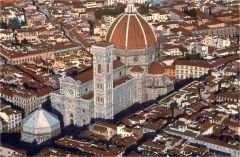 Arnolfo de Cambio and Others
Florence Cathedral
Begun in 1296

It's recognized as the center for the most important religous observances in the city.
The Cathedral authorities planned for the church to hold the city's entire population.
It can hold 