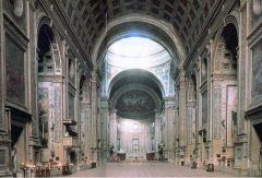 Leon Battista Alberti
West Facade of Sant Andrea
1470-1472
Page 452

It was to replace the 11th century church.
The artist designed two complete ancient Roman archtectural motifs the the temple fronts, and the triumphal arch.
There is no parallel i