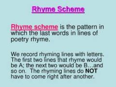Rhyme Scheme