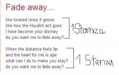 A stanza is a group of two or more lines that form a unit in a poem. Ex. Paragraphs.