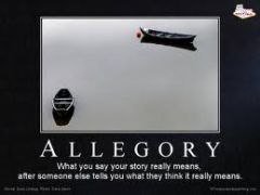 An allegory is a kind of extended metaphor (a metaphor that weaves throughout the poem) in which objects, persons, and actions stand for another 
meaning.