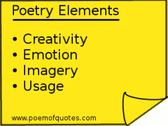 Imagery is the name given to the elements in a poem that spark off the senses