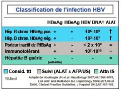 Hépatite B
Classification de l'infection HBV
TTT