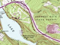 The USGS makes topo maps at several scales (ex. 1:24k) which provide info on biophysical and cultural context of community or region.