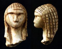 *Woman of Brassempouy, Grotte du Pape, brassempouy, France. ca. 22,000 BCE. Ivory Height 3.6 cm