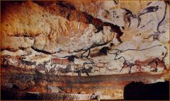 *Hall of Bulls, Cave of Lascaux, France, c. 15,000- 13,000 BCE, Paint on limestone


*It was said that hunters painted animals in a way in which every body part is seen, as is.


*Hunters painted animals as a way of ritual, where is one believ...