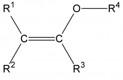 The double bond resonates between this position and c-o position