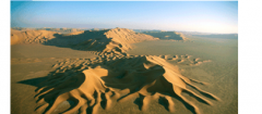 A _____ dune, shown in the figure below, forms from shifting wind directions and abundant sand.