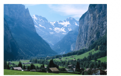 The glacial valley shown here was formed by ______.: