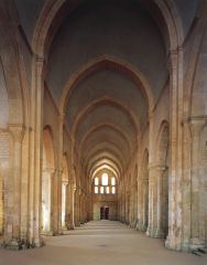Nave, Abbey Church of Notre-Dame, Fontenay, Romanesque, 1139-1147.