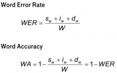 1. Two ways: Word Error Rate (WER) or Word Accuracy (WA). Also sentence error rates etc. possible.
2. Labelled data compared with recognizer output data. Datas need to be aligned in time domain, e.g. with dynamic time warping. 
3. Correctly recogn...
