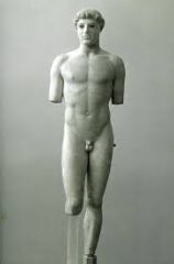 Kritios Boy


Classical Greek


480 B.C.E.


_____________________


Content: This is a marble statues that stands 2' 10" high and depicts a young man. 


___________________


Style: This is the first accurate artist representation o...