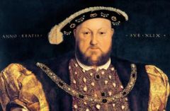 A king of England from 1509-1547 who broke with the Catholic Church to divorce his wife