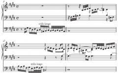 In this passage from Dietrich Buxtehude's Praeludium in E Major, the organist performs a trill with his feet on the pedals.