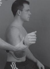 Which of the following is a primary restraint of anterior and posterior humeral translation at the position of a patient's right shoulder as shown in Figure A