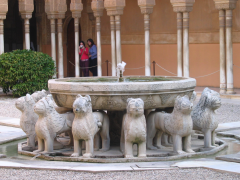 Alhambra, Court of the Lions, 14th c. with an 11th c. fountain