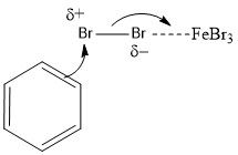 When the aromatic ring is not activated
It is a Lewis base that will draw some of the electron density to one of the bromines in Br2, making the other  δ+, a good electrophile