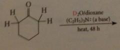 enolate ions are bronsted B - only H that can be exchanged for deuterium by treating the carbonyl cmpd w base in D2O