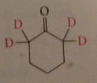 a-hydrogens of an aldehyde or ketone and no others
