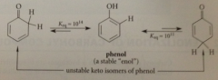 Yes - phenol is conceptually an enol, a vinylic alcohol, but is more stable than its keto isomers bc phenol is aromatic