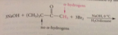 halogenation of aldehydes & ketones w a-H also occurs in base