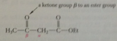cmpd w ketone carbonyl group b to ester carbonyl group