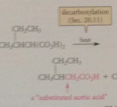 CA that is conceptually a substituted acetic acid - acetic acid mlc w alkyl group on a-C