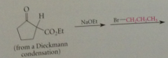 Alkylation of Dieckmann cond prod is same type of rxn