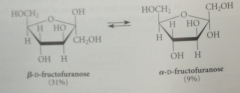 it equilibrates to both pyranose & furanose forms